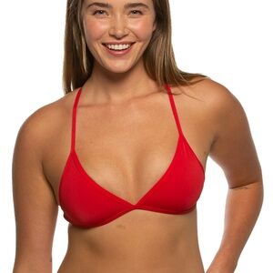 Jolyn “Triangle Top” Bikini Top - Red - Size Medium